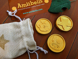 Amiibells Coins with business card and bell bag